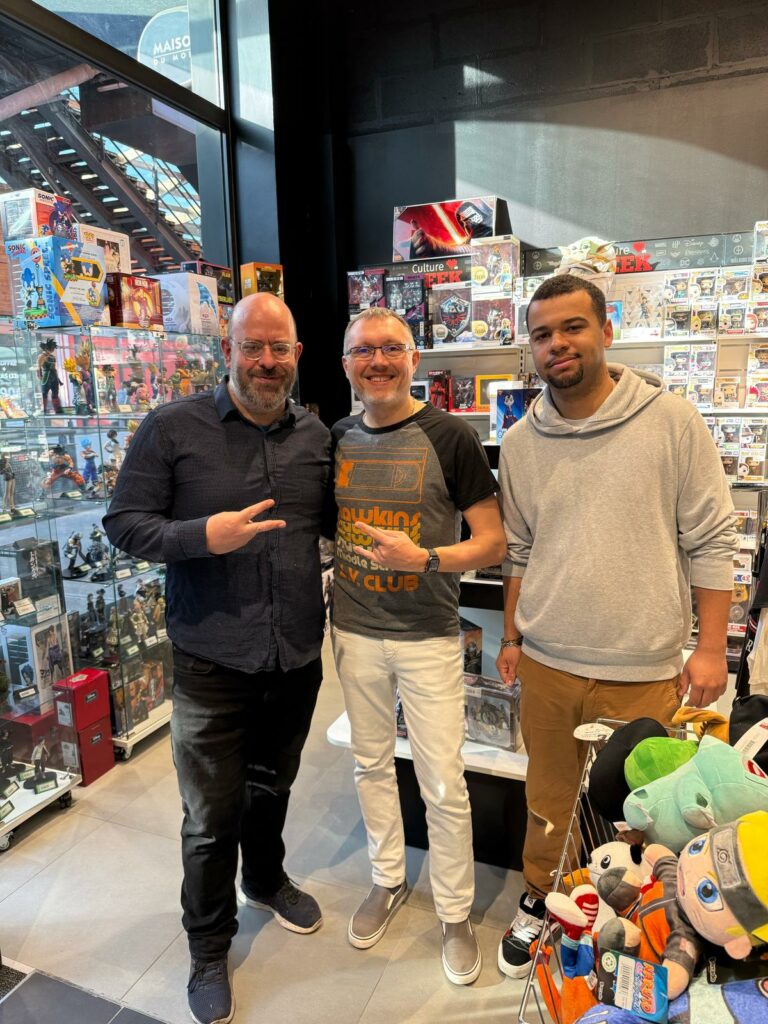 Olivier Brigand le franchisé et Olivier Fournier le Master franchisé à l'ouverture de Gamecash Bry-sur-Marne